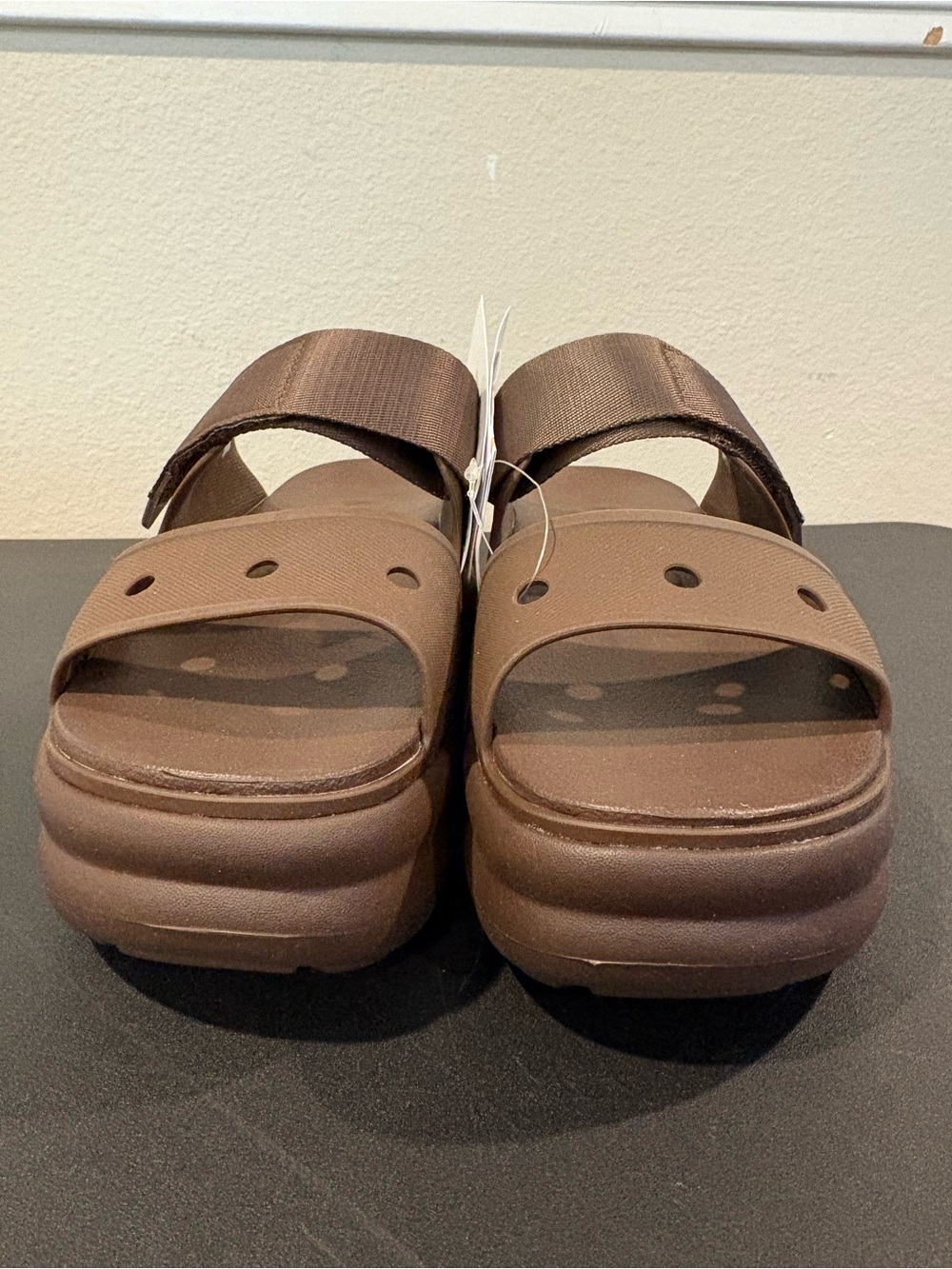 Crocs Women's Soho Two-Strap Sandals, Platform Sandals, Brown, Medium Width Sz 9 - Picture 9 of 10